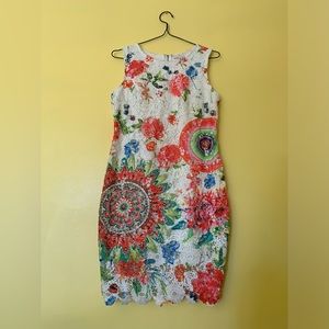 Lace embroidered dress